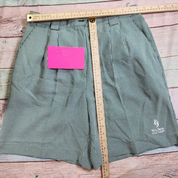 Tail Womens Size 14 Green Houndstooth Golf Shorts With Wailea Maui Embroidery - Picture 11 of 11